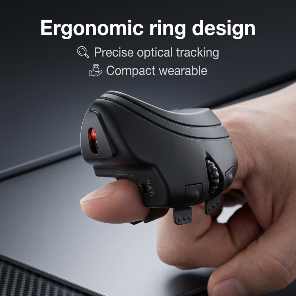 Office Technologies - Mouse ad anello da dito 1000DPI,