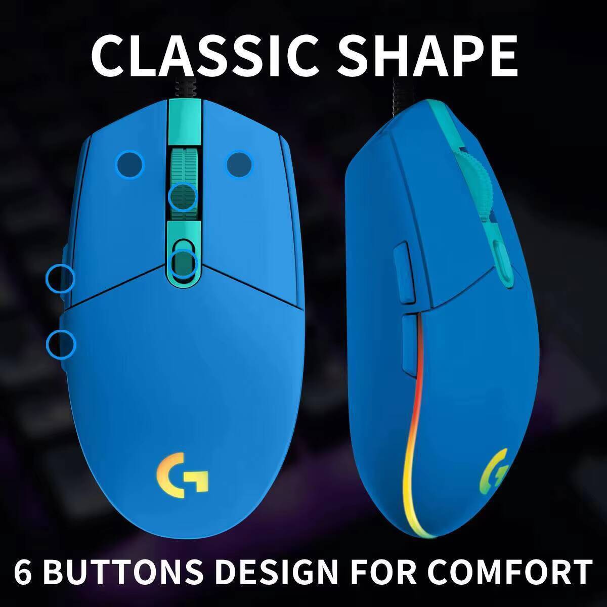 Mouse da gaming Logitech G203, - Logitech Mouse G203 recensione e prezzo